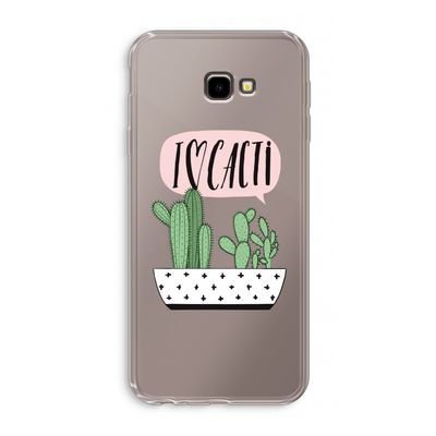 I love cacti: Samsung Galaxy J4 Plus Transparant Hoesje