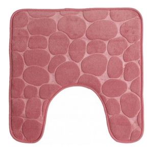 Urban Living Badkamerkleedje/wc badmat tapijt - memory foam - oud roze - 49 x 49 cm - Badmatjes