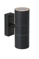 Lucide ARNE-LED - Wandspot / Wandlamp Binnen/Buiten - Ø 6,3 cm - LED - GU10 - 2x5W 2700K - IP44 - Zwart Lucide ARNE-LED - Wandspot / Wandlamp Binnen/Buiten - Ø 6,3 cm - LED - GU10 - 2x5W 2700K - IP44 - Zwart