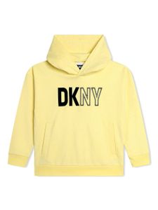 Dkny Kids hoodie en coton à logo imprimé - Jaune