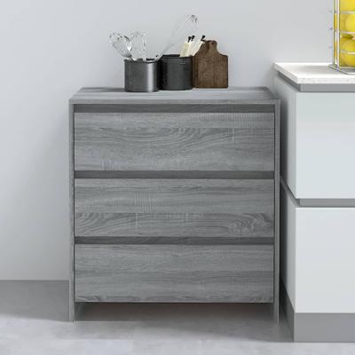Dressoir 70x41x75 cm bewerkt hout grijs sonoma eikenkleurig