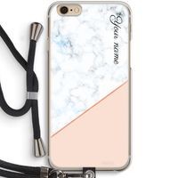Marmer in stijl: iPhone 6 / 6S Transparant Hoesje met koord