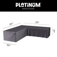 Platinum Aerocover loungesethoes L-vorm 325x325 cm.