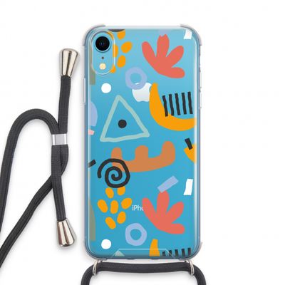 Abstract: iPhone XR Transparant Hoesje met koord