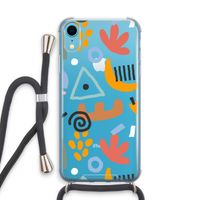 Abstract: iPhone XR Transparant Hoesje met koord