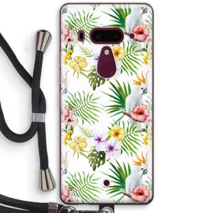 Gele kuif: HTC U12+ Transparant Hoesje met koord