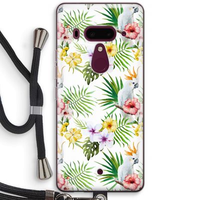 Gele kuif: HTC U12+ Transparant Hoesje met koord