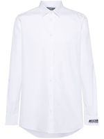 Moschino chemise à logo brodé - Blanc - thumbnail