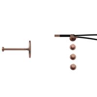 Hotbath Cobber - CB7067 - Inbouw Regendoucheset - Geborsteld Koper PVD - 2 Stopkranen - Thermostatisch - Plafondbuis 30 cm - Hoofddouche 200 mm - Staafhanddouche - Waterbesparend