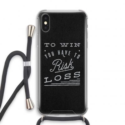 Risk loss: iPhone XS Transparant Hoesje met koord