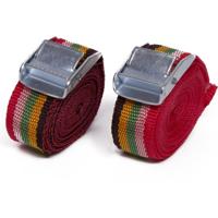 Spanbanden set - 2x - rood - polyester - 2,5 m - gesp systeem