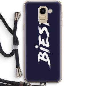 Biest: Samsung Galaxy J6 (2018) Transparant Hoesje met koord