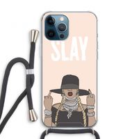 Slay All Day: iPhone 12 Pro Transparant Hoesje met koord