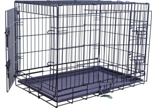 Draadkooi 2 deurs zwart 76 x 48 x 58 cm - Gebr de boon