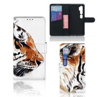 Hoesje Xiaomi Mi Note 10 Pro Watercolor Tiger | Portemonnee hoesje