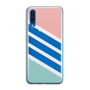 Strepen pastel: Samsung Galaxy A50 Transparant Hoesje