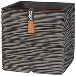 Capi plantenbak nature rib vierkant 30x30 cm antraciet kofz902
