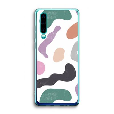 Memphis Shapes: Huawei P30 Transparant Hoesje