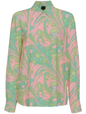 PINKO chemise imprimée à col italien - Vert