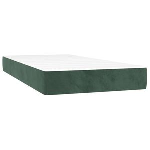 The Living Store Pocketveringmatras - Comfort Sleep - Matras 90x190x20 cm - Zacht fluweel - Pocketveren en schuim -