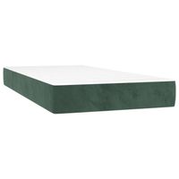 The Living Store Pocketveringmatras - Comfort Sleep - Matras 90x190x20 cm - Zacht fluweel - Pocketveren en schuim -