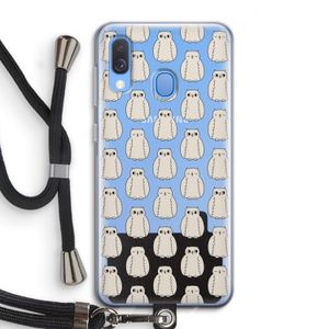 Uilen: Samsung Galaxy A40 Transparant Hoesje met koord
