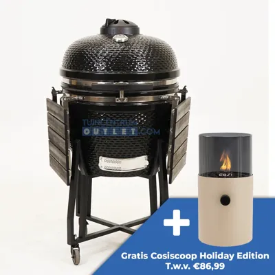 Volt! Grenade Grill 24' Zwart Keramische Kamado BBQ XL Barbecue Volt! Grenade Grill 24' Zwart Keramische Kamado BBQ XL Barbecue