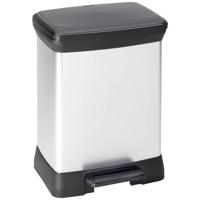 Curver DECO Bin 240638 Afvalbak 30 l (b x h x d) 390 x 510 x 290 mm Zilver, Zwart 1 stuk(s)