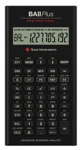 Texas Instruments TI-BAII+PRO Calculator Financieel TI-BA II Plus Prof