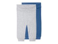 lupilu 2 baby joggingbroeken (62/68, Grijs/blauw)