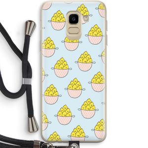 Citroenen: Samsung Galaxy J6 (2018) Transparant Hoesje met koord