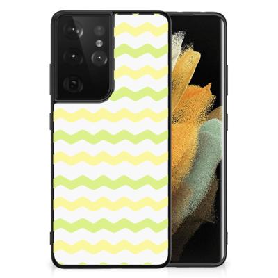 Samsung Galaxy S21 Ultra Back Case Waves Yellow