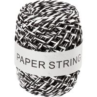 Creativ Company Papierkoord, dikte 1 mm, zwart/wit, 50 m/ 1 rol