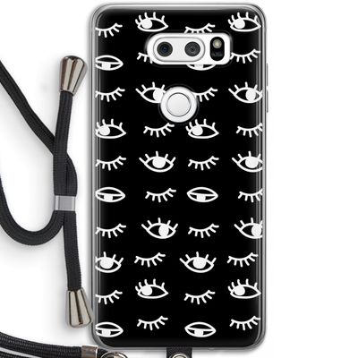 Eye pattern #3: LG V30 Transparant Hoesje met koord