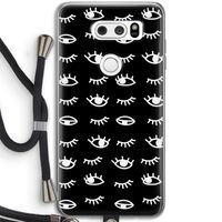 Eye pattern #3: LG V30 Transparant Hoesje met koord