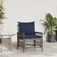 Tuinstoel Grijs 60 x 70 x 78cm poly rattan