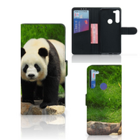 Motorola G8 Power Telefoonhoesje met Pasjes Panda