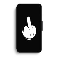 Middle finger black: iPhone XR Flip Hoesje