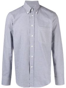 Canali chemise en coton à carreaux - Bleu