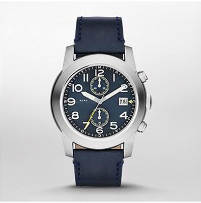 Horlogeband Marc by Marc Jacobs MBM5084 Leder Blauw 24mm