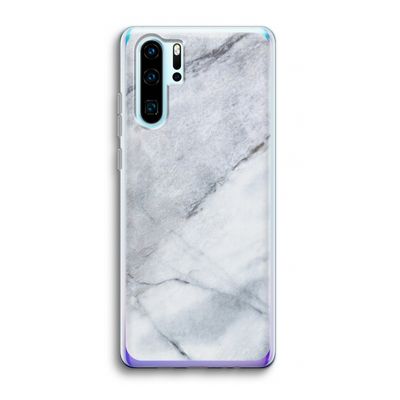Witte marmer: Huawei P30 Pro Transparant Hoesje