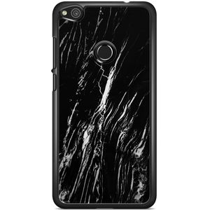 Huawei P8 Lite 2017 hoesje - Black is my happy color (marmer)