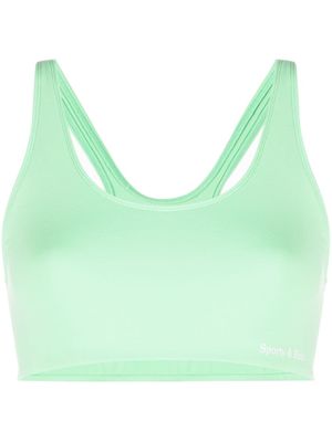 Sporty & Rich brassière de sport à encolure arrondie - Vert