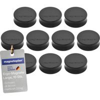 magnetoplan Magneet (Ø x h) 34 mm x 12.5 mm Rond Zwart 10 stuk(s) 1665012