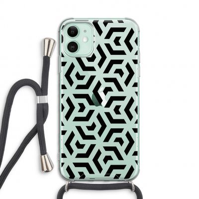 Crazy pattern: iPhone 11 Transparant Hoesje met koord