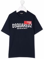 DSQUARED2 KIDS t-shirt en coton à logo imprimé - Bleu