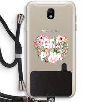 GRL PWR Flower: Samsung Galaxy J7 (2017) Transparant Hoesje met koord
