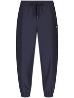 Dolce & Gabbana pantalon de jogging à plaque logo - Bleu - thumbnail