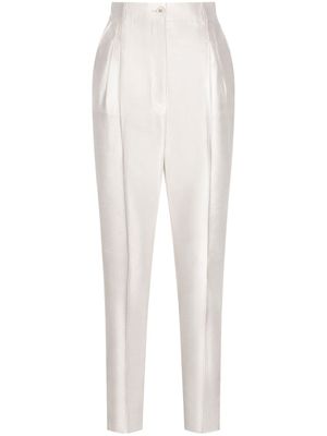 Dolce & Gabbana pantalon à design plissé - Tons neutres