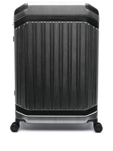 PIQUADRO grande valise zippée Spinner - Argent